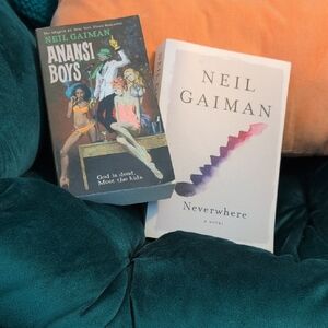 Two Neil Gaiman Books - Neverwhere and Anansi Boys
